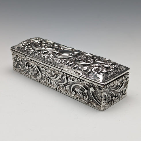 1901年 英国アンティーク 純銀製ボックス 71g George Nathan